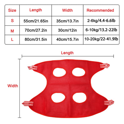 Pet Hammock Repairing Nail Auxiliary Holder Cat Dog Grooming Hammock Restraint Bag with 2 Hooks Cat Grooming Cleaning Holder