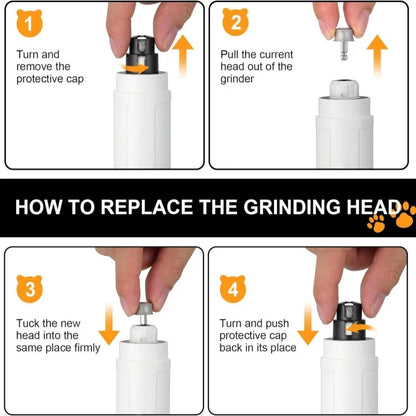 Dog Nail Grinder Head Wheel Replacement Trimmer Electric Clipper Pet Paws Grooming Pet Nail Grinder Head Accessories Tools
