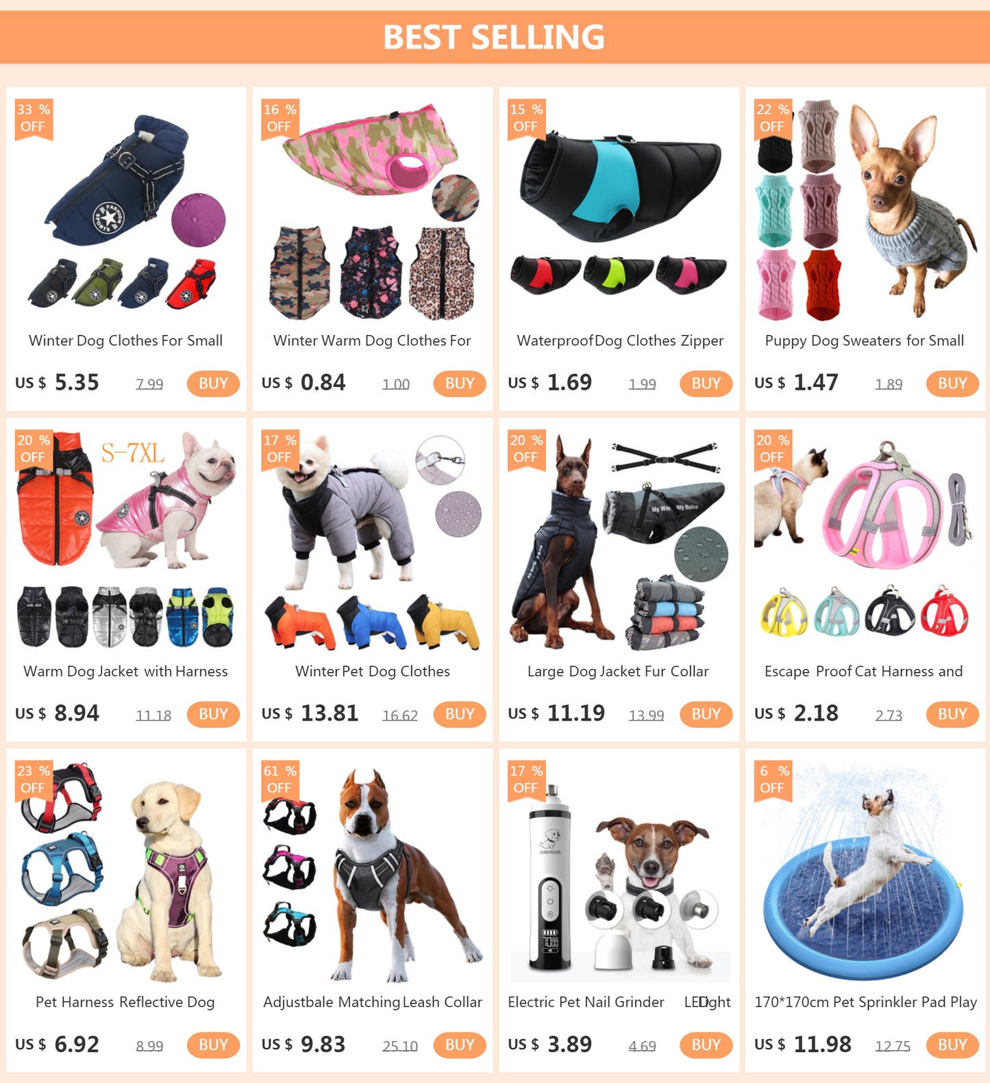 Waterproof Pet Clothes for Small Medium Dogs Jacket Puppy Warm Padded Down Coat Chihuahua Poodle Shih Tzu Costume Pug Outfits