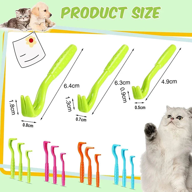 3Pack Flea Remover Hook Tick Remover Tweezer Tick Pull Pet Cat Dog Tick Clamp Accessaries Pet Mite Flea Extractor Dog Accessarie