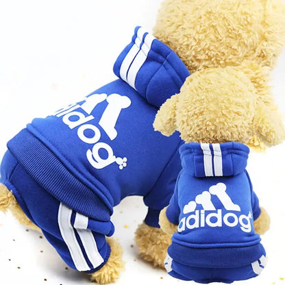 4 Legs Sweatshirt Fashion Stripes Puppy Clothes Soft Warm Pullover Dog Winter Jumpsuit Dog Hoodies for Small Medium Dogs Cats