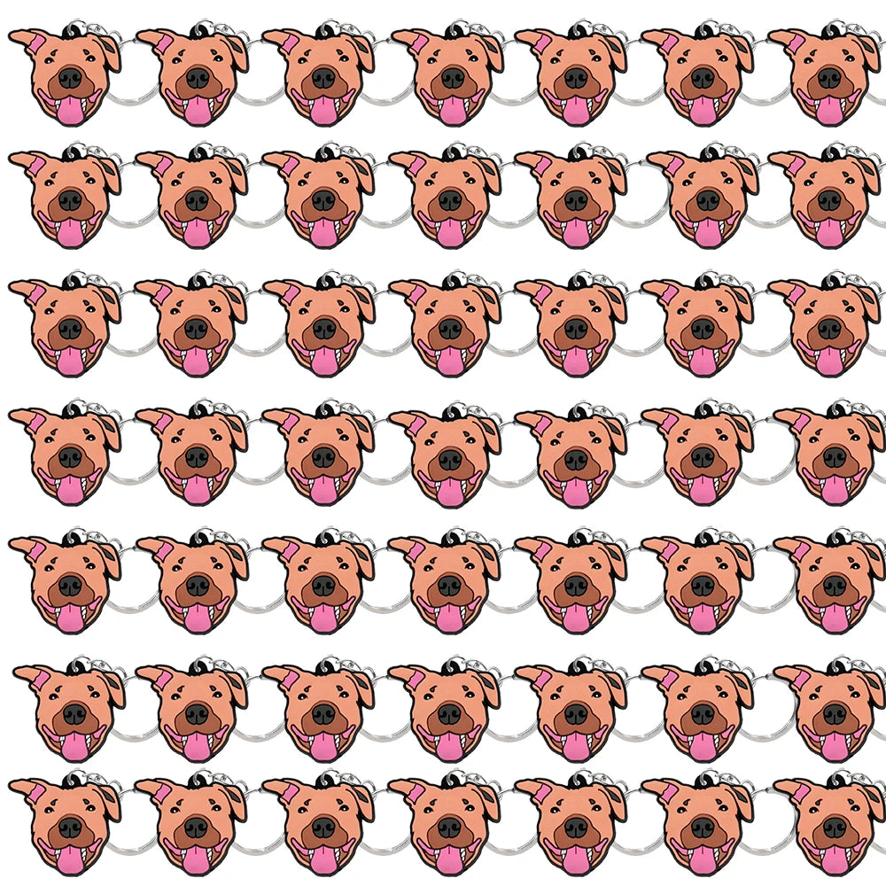 50PCS Cute Animal Keychain knife Ducks Dogs Cats Keyring for Women Men Kids Handbag Cool Car Key Accessories Friends Key Gifts