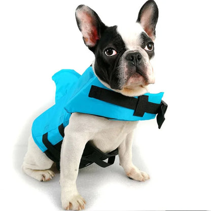 Dog Life Jacket Shark Fin Puppy Life Jacket Adjustable Dog Swimming Safety Jacket with Handle Dog Surfing Vest