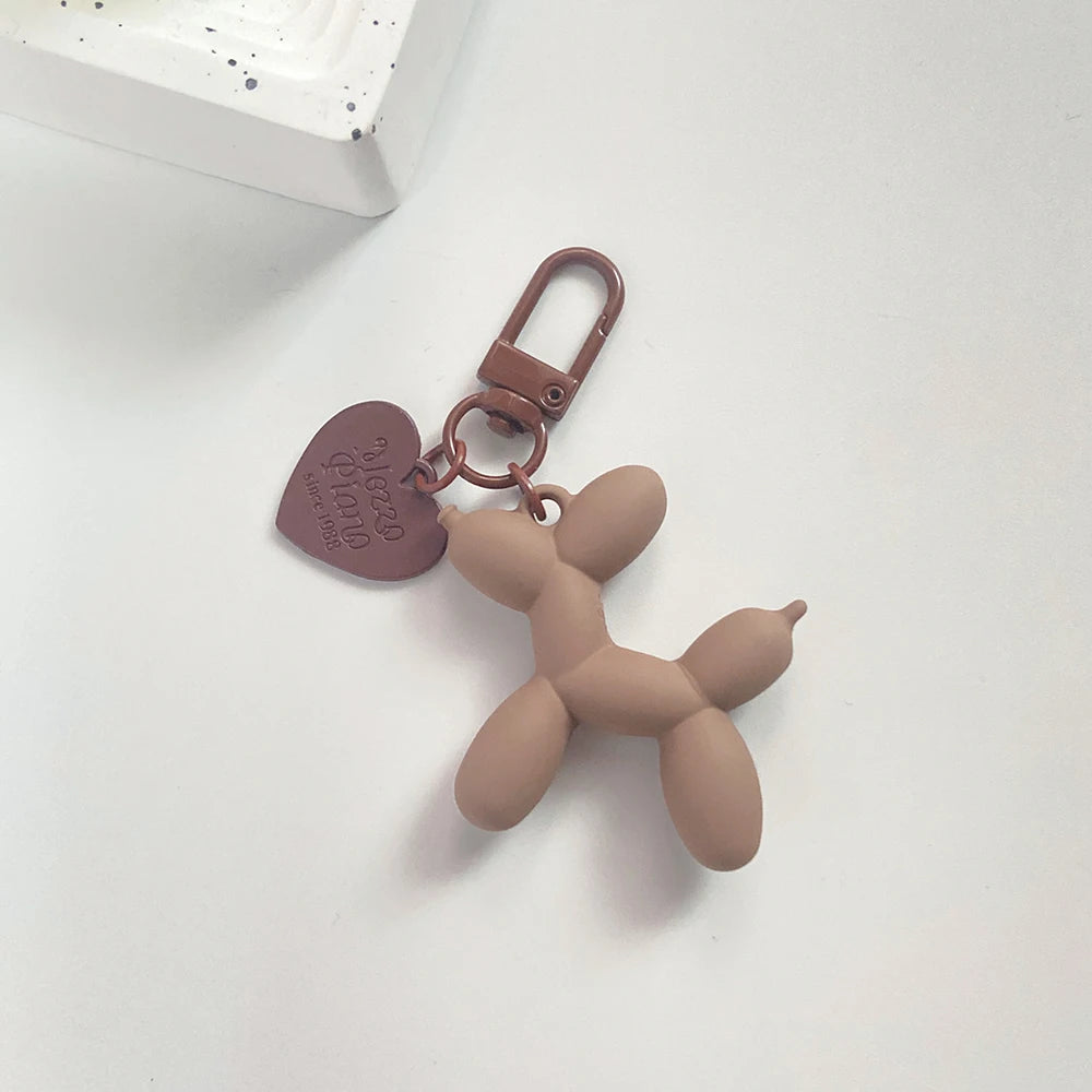Cute Acrylic Cartoon Balloon Dog Keychains for Women Y2k Bag Pendant Couple Car Key Chains Jewelry Gift Decoration Accessories