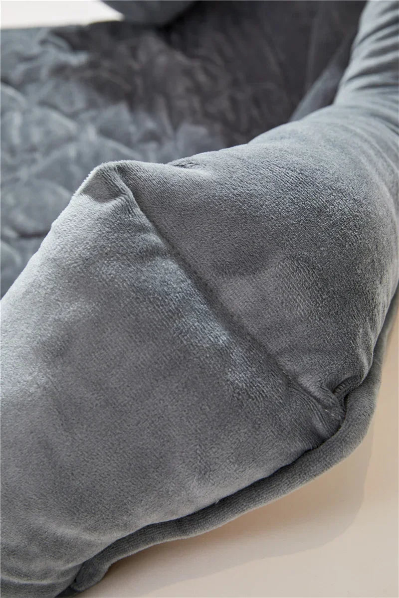 Velvet Pet Sofa Mat Warm Pet Blanket for Medium Large Dog Couch Bed Cushion with Pillow Cats Pad House Pet Supplies Accessories