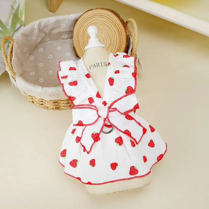 Dog Princess Dress Cute Pet Dog Mesh Dress Kitten Puppy Pet Skirt Dog Summer Dress Bow Lace Korean Poodle Chihuahua Dog Clothes