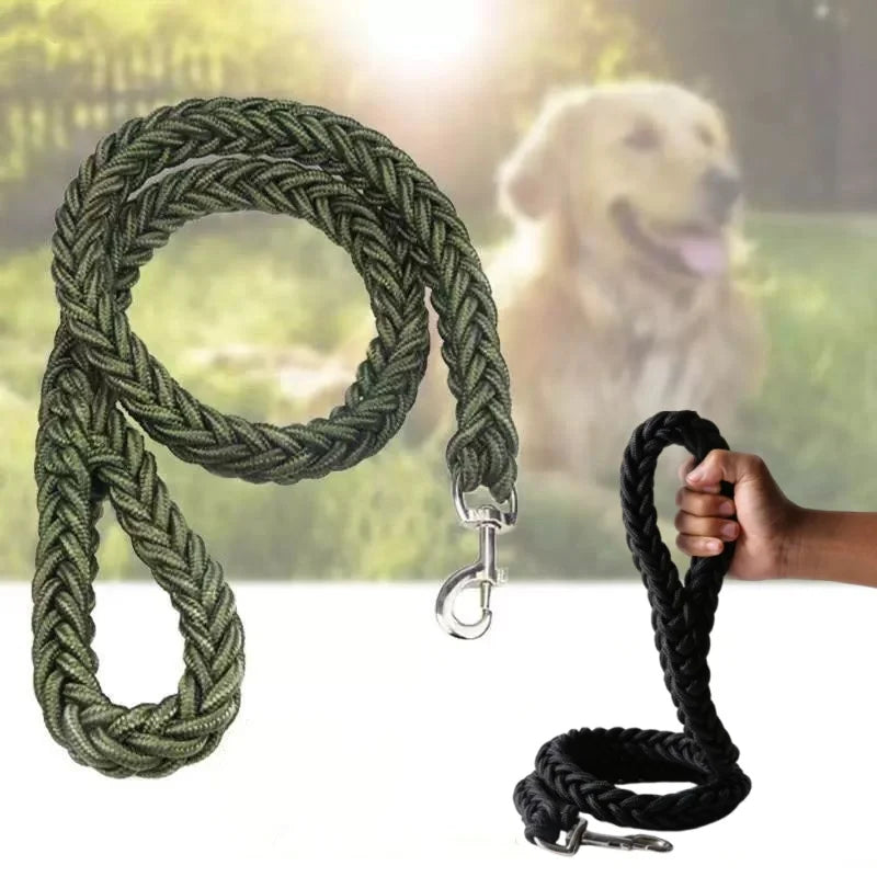 the TITANGRIP BRAIDED DOG LEASH - Large Dog Leash Nylon Braided Traction Rope, Pet Walking Thick Hand Rope for Bulldog, Rottweiler, Hound Dogs Accessories