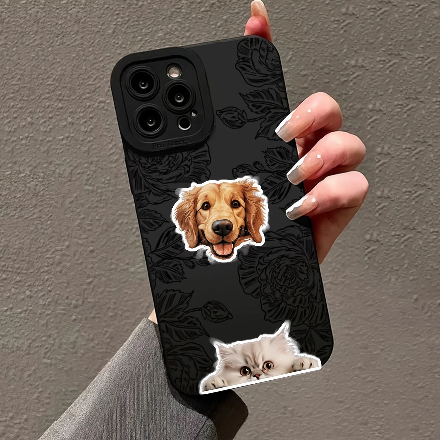 50pcs/Bag Fun Cat Dog Stickers,Waterproof, Be Suitable for Suitcase Skateboard DIY Luggage Laptop Phone Creative Stationery Toys