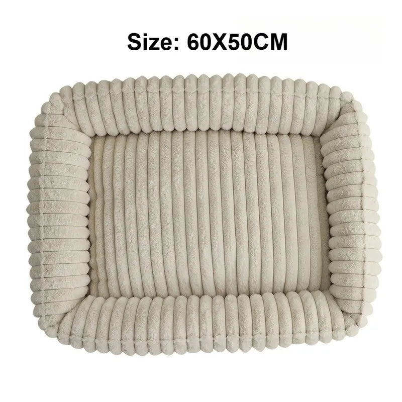 Pet Cat Dog Bed Square Plush Cat Mat Pet Cushion Winter Thickened Orthopedic Pet Mat Soft And Comfortable Cat Bed Pets Supplies