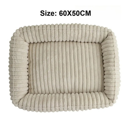 Pet Cat Dog Bed Square Plush Cat Mat Pet Cushion Winter Thickened Orthopedic Pet Mat Soft And Comfortable Cat Bed Pets Supplies