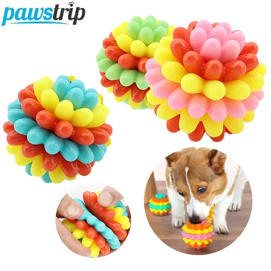 TPR Pet Dog Chew Toy Bite-Resistant Pet Ball Toy for Small Medium Dogs Durable Puppy Teeth Grinding Cleaning Toys Dog Accessorie