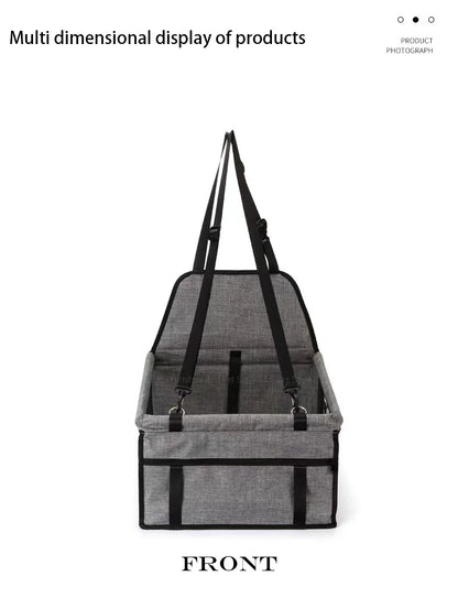Dog car seat cover foldable hammock pet harness cat bag basket stable and foldable travel pet dog and cat safety car seat