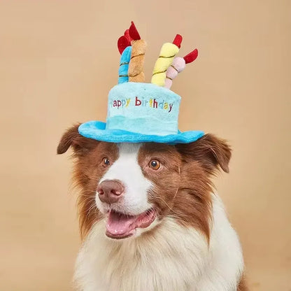 Cute Dog Birthday Toy Adorable Dog Cat Birthday Cake Hat Headwear Cap Puppy Kitten Hat Pet Gift Toys  аксесуари для собак