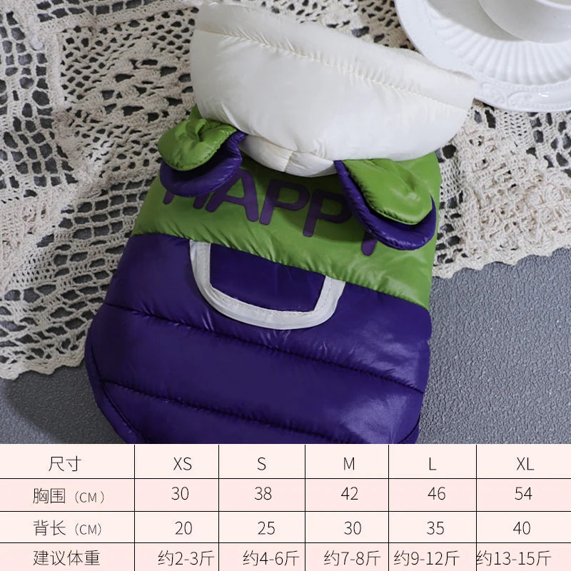 New Dog Clothing for Small Breeds - Corgi Dog Winter and Autumn Model with Warm Insulation and A Leash Ring