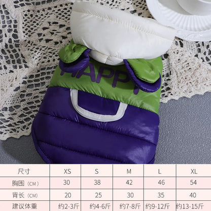 New Dog Clothing for Small Breeds - Corgi Dog Winter and Autumn Model with Warm Insulation and A Leash Ring