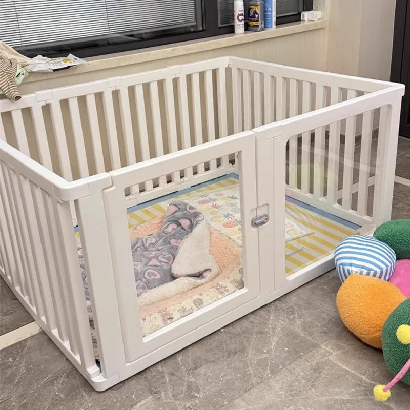 Minimalist Style Pet Supplies Pet Store Doghouse Acrylic Fence Small Pet Dog Interior Decoration Transparent Isolation Pet Bed