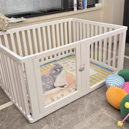 Minimalist Style Pet Supplies Pet Store Doghouse Acrylic Fence Small Pet Dog Interior Decoration Transparent Isolation Pet Bed