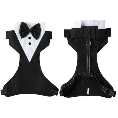 the DON JUAN DOG - Dog Tuxedo Costume, Formal Shirt Dog Wedding Black Jacket Suit, Pet Puppy Prince Ceremony Bow Tie Suit Small Dogs Cat Vest Clothes