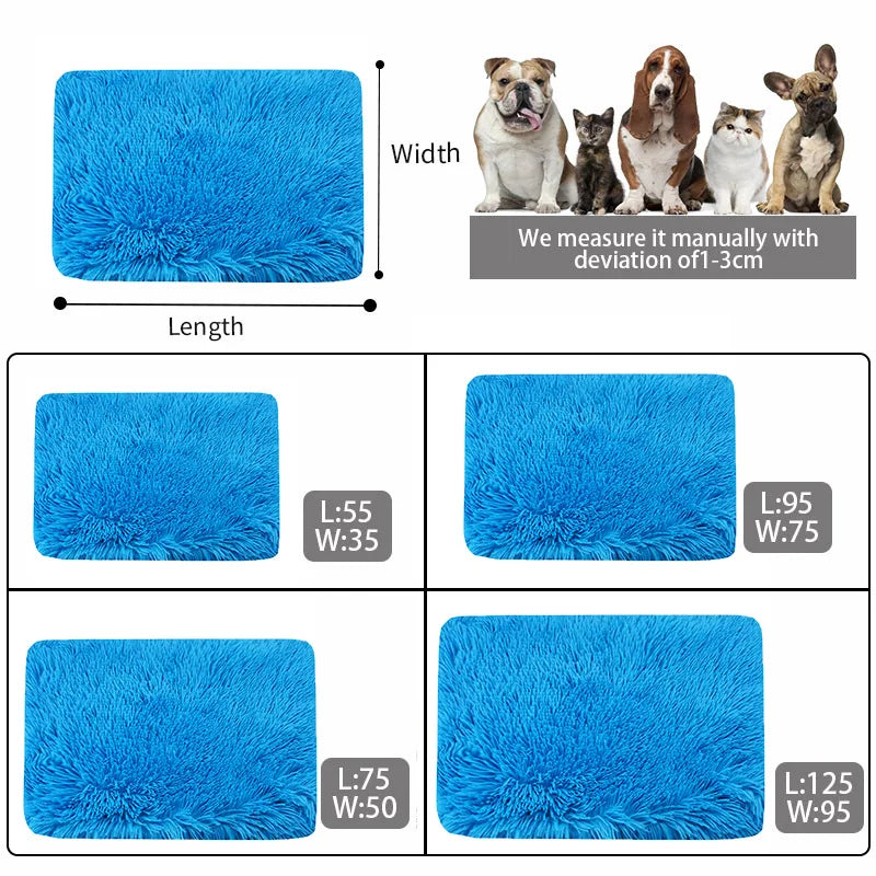 Plush Dog Blanket Winter Warm Pet Sheet Cat Dog Sofa Cushion Pet Mattress Household Carpet Comfortable Dog Sleeping Blanket