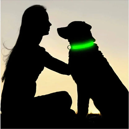 the LUMAGLOW ANTI-LOST COLLAR - LED Glowing Dog Collar, Adjustable Flashing Rechargeable Luminous Collar, Night Anti-Lost Dog Light Harness for Small Dog, Pet Products