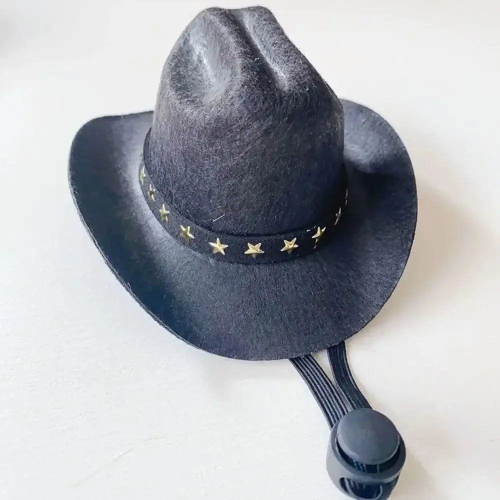 the CANINE COWBOY - British Pet Dog Hat, Star Cowboy Hat, Pet Supplies, Adjustable Dog Costume, Top Hat Headwear, Pet Hat & Dogs Caps, Pet Sun Hats for Cats/Dogs