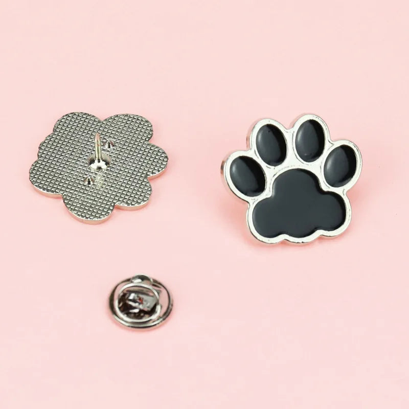 animal muticolor cat dog paw Enamel Pin Brooch Cartoons Badge for Bags Jeans Hoodies Denim Lapel Pin Jewelry Kids Best Gift
