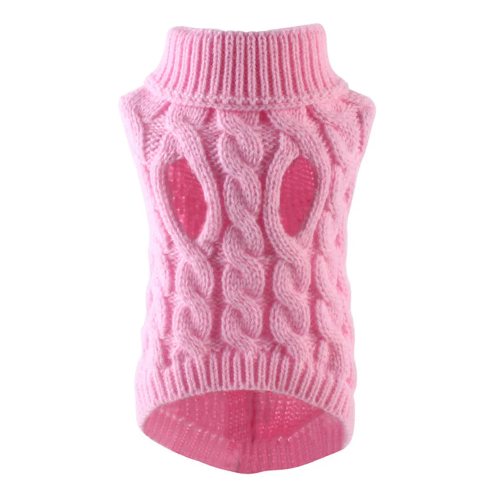 Dog Sweaters for Small Dogs Sweater Winter Dog Clothes Boy Chihuahua Yorkie Sweater Warm Pet Clothes Knitted Solid Puppy