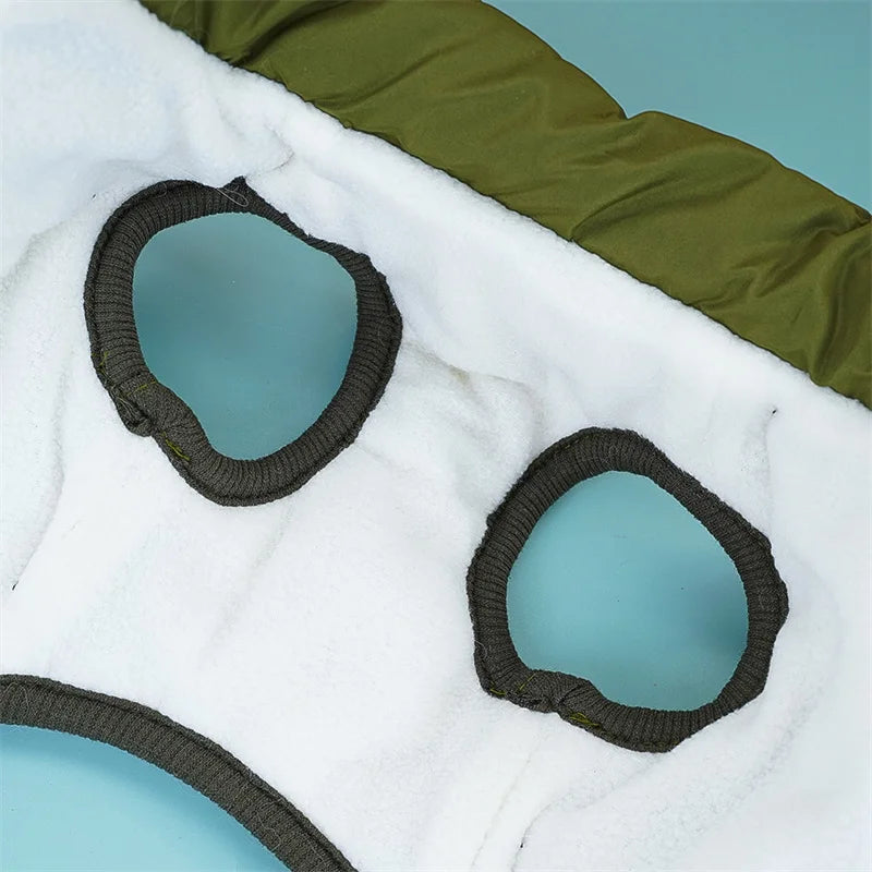 the FASHION SPORTS DOG - Pet Dog Jacket with Harness, Winter Warm Dog Clothes for Labrador, Waterproof Small Dog Coat, Chihuahua/French Bulldog Outfits