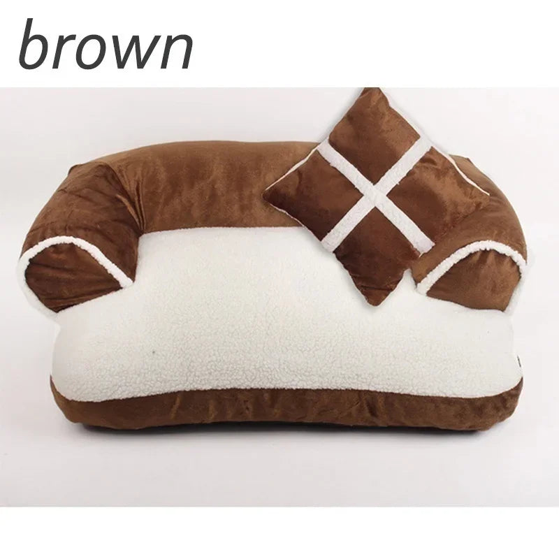 NEW Cute Warm Double-Cushion Dog Bed Cotton Soft Sofa Pet House Dog Cat Beds Dog Kennel Pet Mat