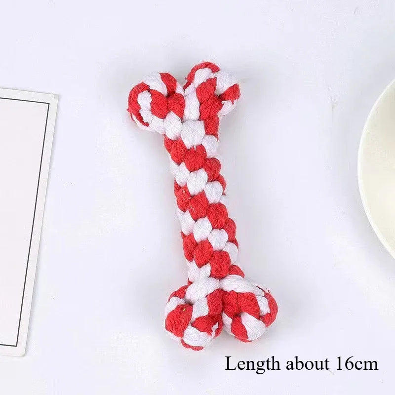the TINSEL TUG TOY - Christmas Dog Toy, Pet Cotton Rope Knot, Interactive Dog Toys, Ball for Puppy/Chihuahua, Large Dogs Toothbrush Chew, Dog Accessories