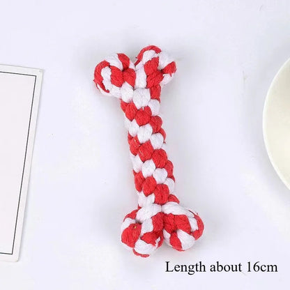 the TINSEL TUG TOY - Christmas Dog Toy, Pet Cotton Rope Knot, Interactive Dog Toys, Ball for Puppy/Chihuahua, Large Dogs Toothbrush Chew, Dog Accessories