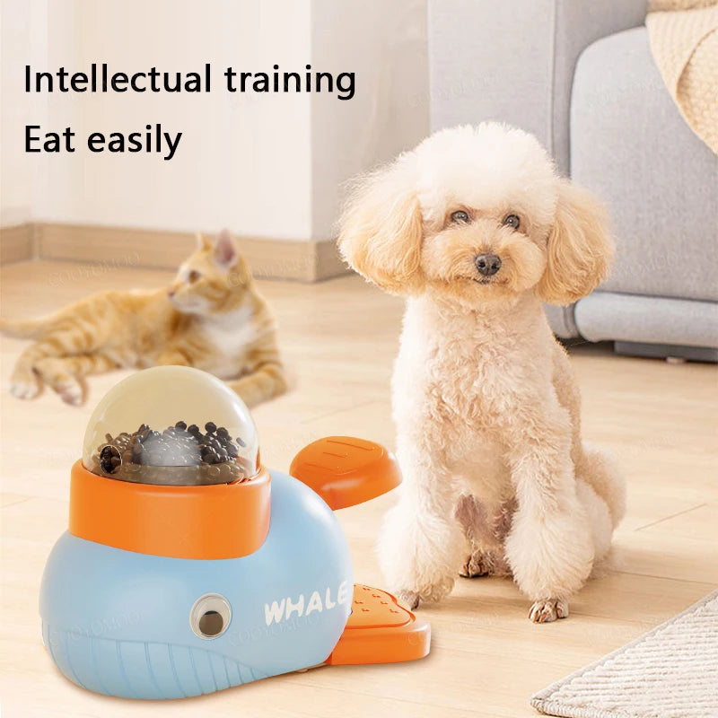 Cartoon Little Yellow Duck Shape Interactive Dog Toys Anti-Slip Design Pets Intelligence Exercise Feeder Food Dispenser Supplies