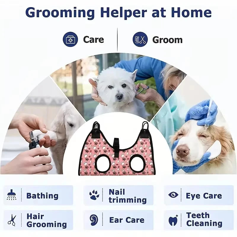 Dog Hammock - Pet Grooming Harness for Nail Trimming Cutting Anti Scratch Dog Sling Bag For Dogs Cats Grooming Supplies
