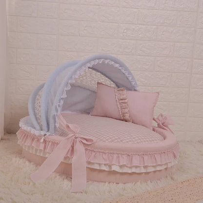 Comfortable Pet Sofa Cradle Dog Bed Overall Washable Luxury Kennel Dog Round Bed