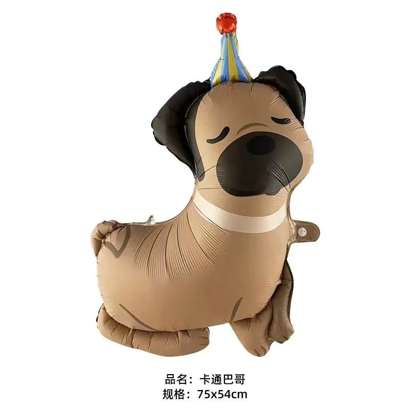 Dog Balloon Dog Birthday Balloon Cute puppy Foil Mylar Balloons for Kids dog themed Birthday Baby Shower Pet Party Decorations