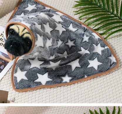 Soft Fluffy Coral Fleece Pet Sleeping Blanket Dog Blanket Warm Breathable Cat Cover Blanket Comfortable Dog Sleeping Sheet Mat