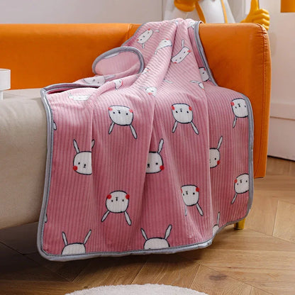 Pet Blanket Soft Flannel Dog Blanket Warm Comfortable Pet Bed Sheet Mat Cartoon Cute Cat Dog Sleeping Blanket Pet Supplies