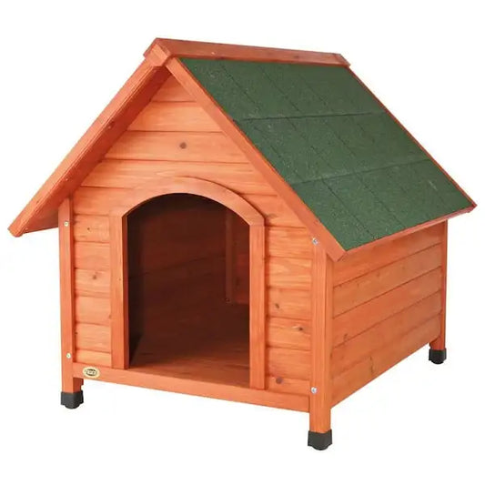 the CEDAR DOG - Durable Indoor Air Vents and Elevated Floor Waterproof Animal Pattern Kennel, Outdoor Wooden Pet Doghouse for Puppy Shelter