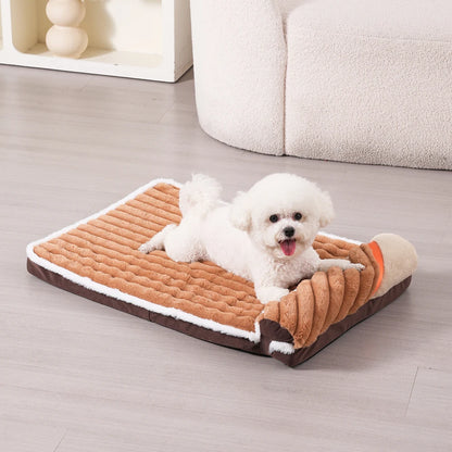 Elastic Small Cat Kennel Cushion Comfortable Large Cat Bed All Seasons Warm Medium Dog Sofa Mat Soft Puppy Kennel with Pillow