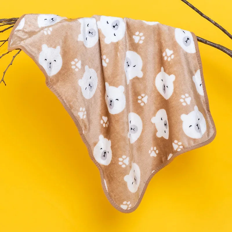 Soft Fluffy Pet Blanket Winter Warm Dog Blanket Cute Pet Bed Sheet Warm and Comfortable Cat and Dog Cushion Blanket Pet Supplies