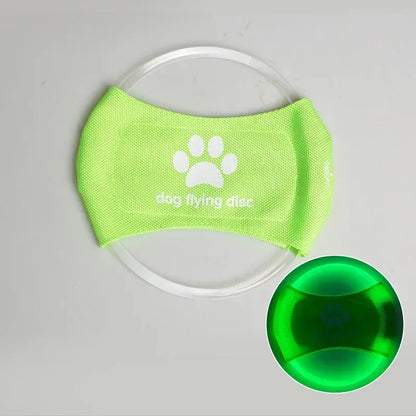 Dog Toy LED Glowing Rechargeable Disc Flying Toys with 3 Light Modes Pet Interactive Toys Training Throwing Dog Accessories