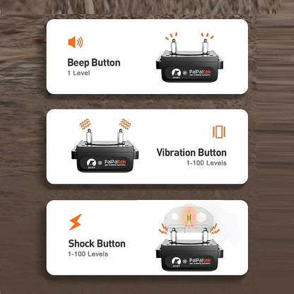 the BARK STOPPER - 2-IN-1 Remote Electronic Dog Collar, Dog Training Collar for Large/Medium/Small Dog, Shock Collar with 3 Training Modes, IPX7