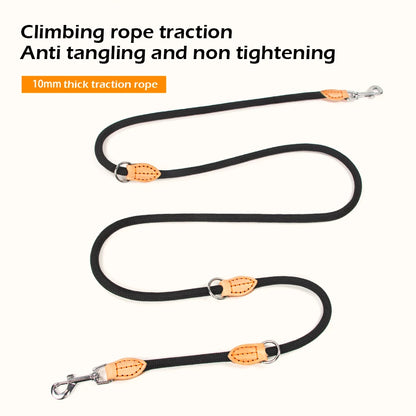 the TRAILMASTER HANDS-FREE LEASH - New Generation Dog Leash, Multi-Functional 2.1M Generation Adjustable and Nylon for Large, Hands-Free Leash for 2 Dogs, Universal