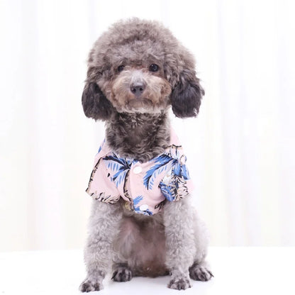 Summer Pet Dog Clothes Cool Beach Hawaiian Style Dog Cat Shirt Breathable Dog T-Shirts Chihuahua Dog Costumes Pet Puppy Clothing
