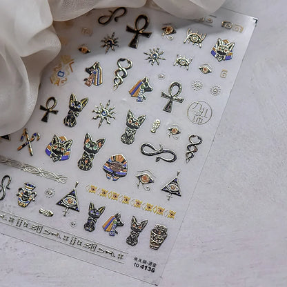 Graffiti Cat Claw Rabbit Bunny Bear Dog Flower Lovely Animal Fruit Dim Sum Candy Sunflower Adhesive 5D Nail Art Stickers Decal