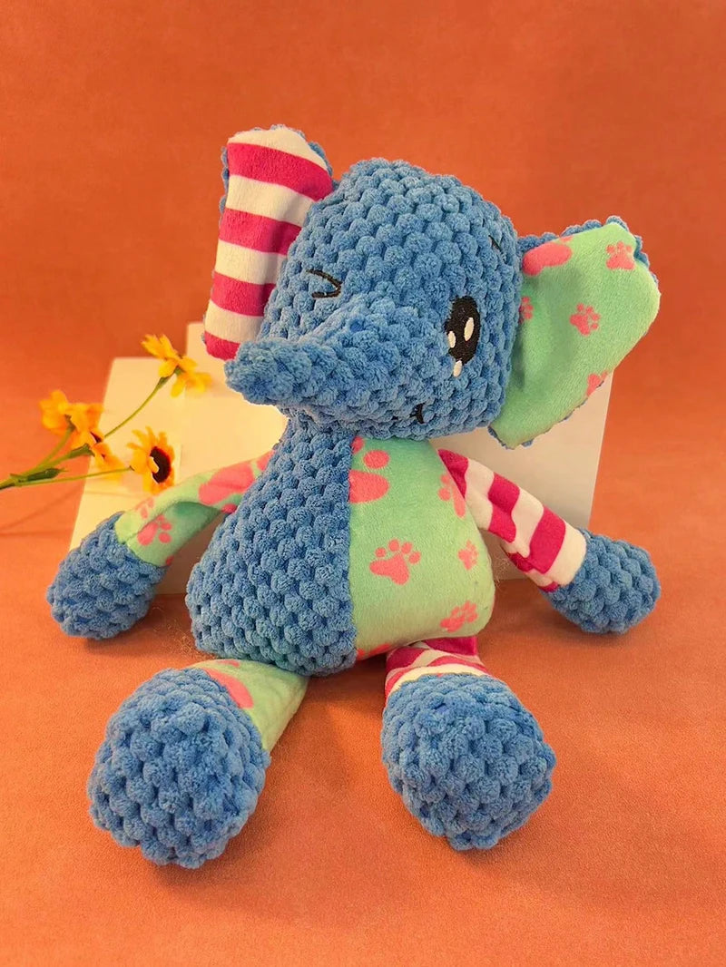 the TEETHETREASURE PLUSH - Pet Plush Toy, Cat/Dog Interactive Teething Toy, Animals Bite Resistant, Interactive Squeaky, Pet Dog Teeth Cleaning Chew Toy