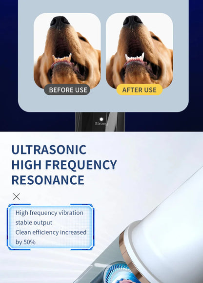 Ultrasonic Portable Electric Dog Toothbrush Professional Plaque Calculus Removal Teeth Whitening for Pet Dental Care