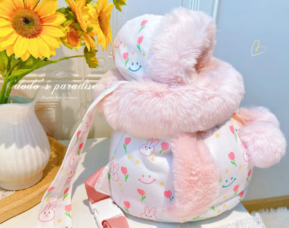 Pet Carriers Travel Products Cat Teddy Puppy Winter Fur Collar Dog Backpack Out  Chest Bag Thickening Warmer  accessories