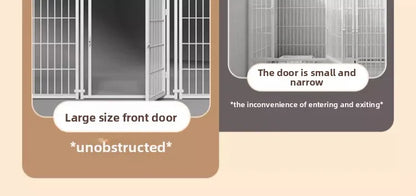 the KENNEL CAGE - Outdoor Dog/Cat House, Durable Dog Crate, Indoor Pet Playpen for Small/Medium Dogs/Cats Metal Playpen Secure Fence