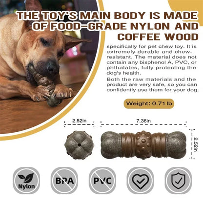 Big Dog Chew Toys Fun Squeaky Safe Materials Super Durable Tree Branch Designed Tougher than Bones Indoor Outdoor Pet Supplies